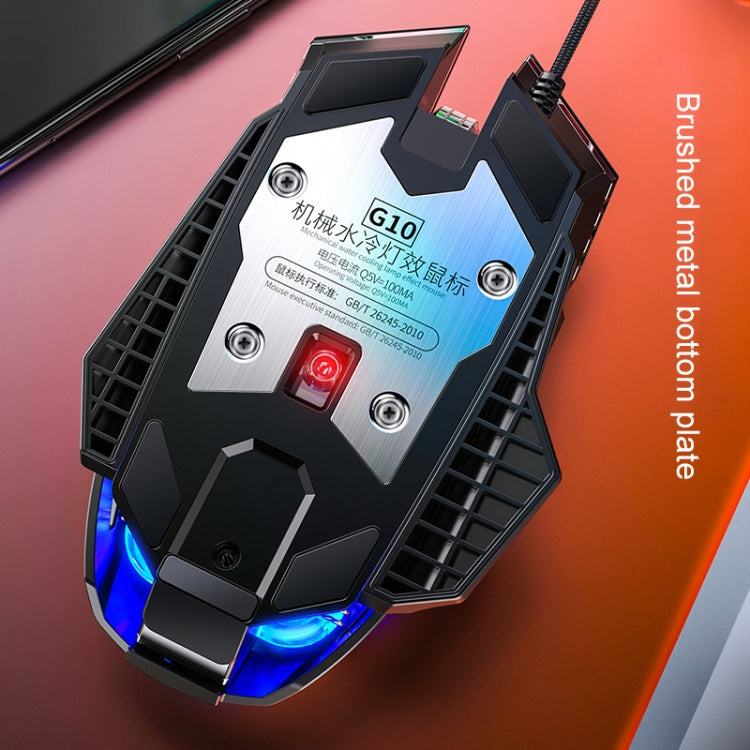 YINDIAO G10 7200DPI 7-modes Adjustable 7-keys RGB Light Wired Metal Mechanical Hard Core Macro Mouse, Style: Audio Version(Silver) - Wired Mice by YINDIAO | Online Shopping UK | buy2fix