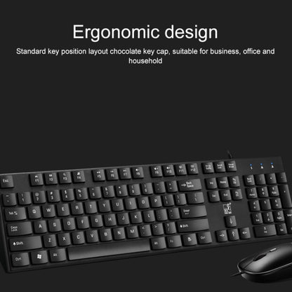 ZGB S600 Chocolate Candy Color Wired USB Keyboard Mouse Set(Black) - Wired Keyboard by Chasing Leopard | Online Shopping UK | buy2fix