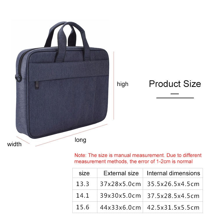 DJ03 Waterproof Anti-scratch Anti-theft One-shoulder Handbag for 13.3 inch Laptops, with Suitcase Belt(Navy Blue) - 13.3 inch by buy2fix | Online Shopping UK | buy2fix