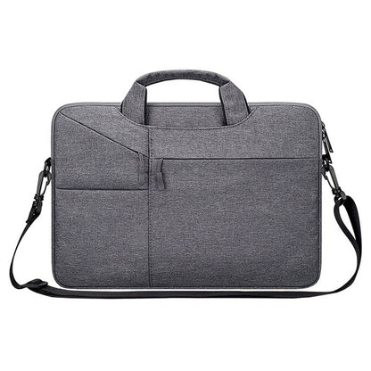 ST02S Waterproof Tear Resistance Hidden Portable Strap One-shoulder Handbag for 13.3 inch Laptops, with Suitcase Belt(Dark Gray) - Computer & Networking by buy2fix | Online Shopping UK | buy2fix