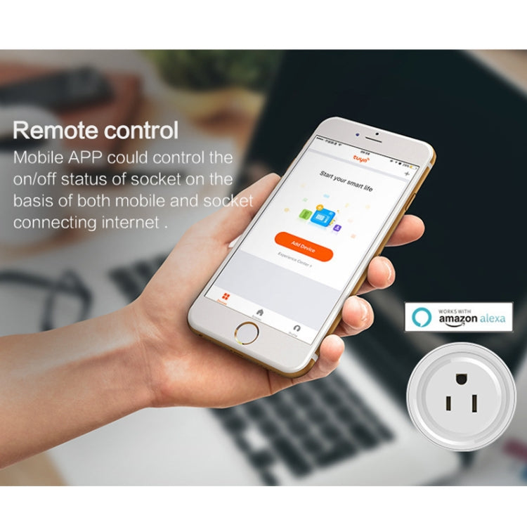 10A Round Shape WiFi Mini Plug APP Remote Control Timing Smart Socket Works with Alexa & Google Home, AC 100-240V, US Plug - Smart Socket by buy2fix | Online Shopping UK | buy2fix