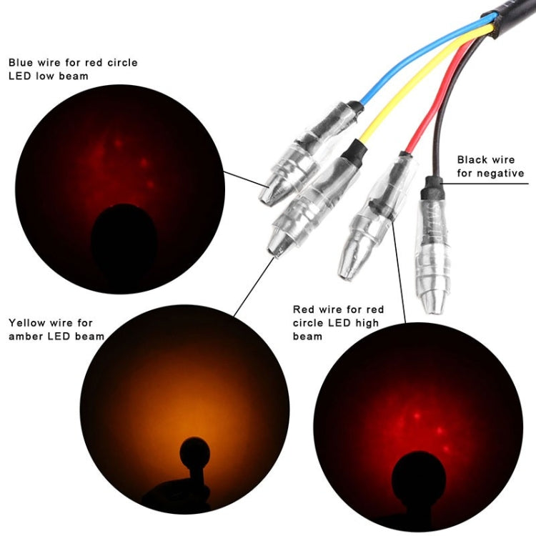 4 PCS DC 12V Motorcycle 13-LED Tail Turn Signal Lamp Indicators Blinker Light, (Yellow + Red Light) - Turn Signal by buy2fix | Online Shopping UK | buy2fix