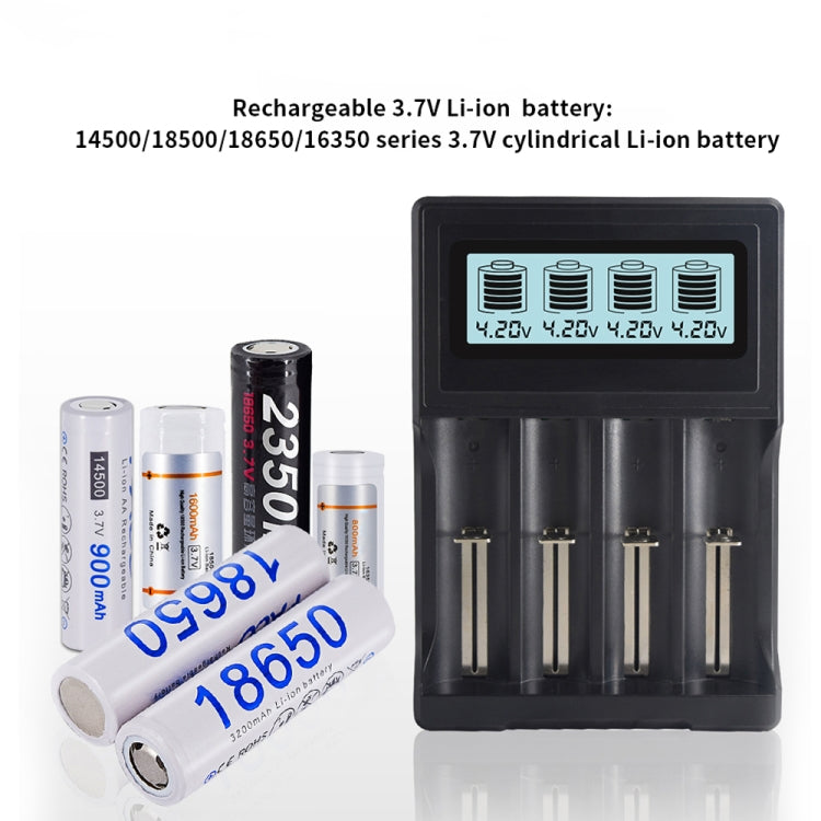 Micro USB 4 Slot Battery Charger for 3.7V Lithium-ion Battery, with LCD Display - Consumer Electronics by buy2fix | Online Shopping UK | buy2fix