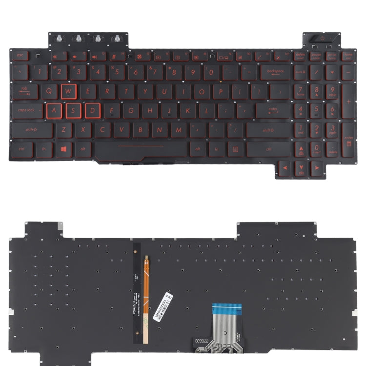 For Asus FX80 FX80GE FZ80G ZX80G FX505 US Version Keyboard with Backlight - Computer & Networking by buy2fix | Online Shopping UK | buy2fix