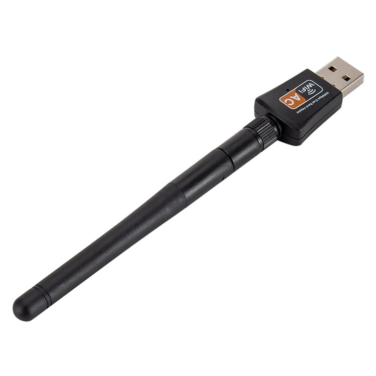 600Mbps 2.4GHz + 5Hz AC Dual Band USB WIFI Adapter with Antenna - USB Network Adapter by buy2fix | Online Shopping UK | buy2fix