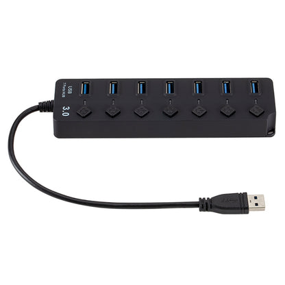 7 Ports USB 3.0 High Speed Multi Hub Expansion with Switch for PC & Laptop - USB 3.0 HUB by buy2fix | Online Shopping UK | buy2fix