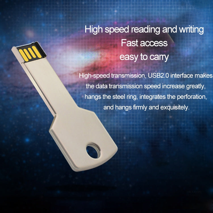 512MB USB 2.0 Metal Key Shape USB Flash Disk - Computer & Networking by buy2fix | Online Shopping UK | buy2fix