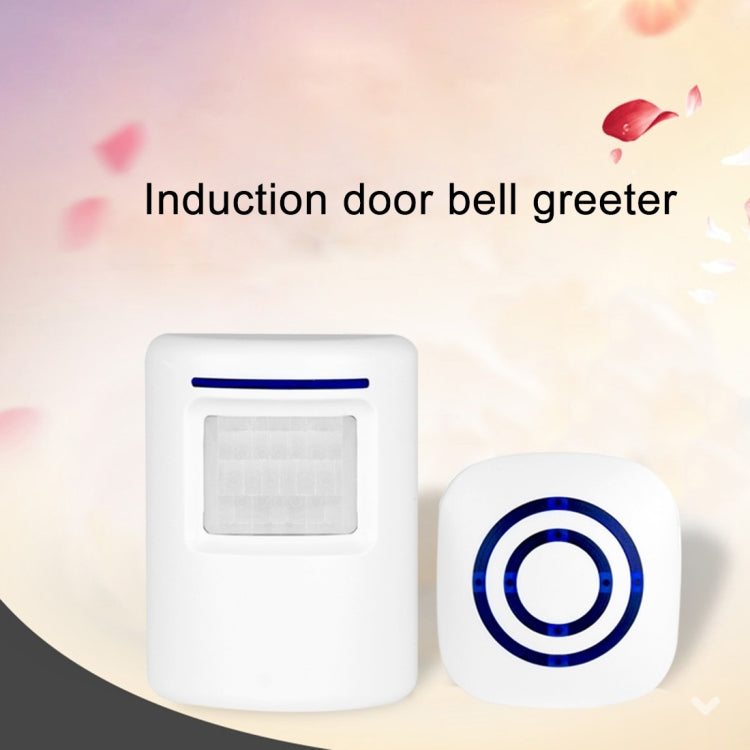 FY-0256 2 in 1 PIR Infrared Sensors (Transmitter + Receiver) Wireless Doorbell Alarm Detector for Home / Office / Shop / Factory, EU Plug - Security by buy2fix | Online Shopping UK | buy2fix