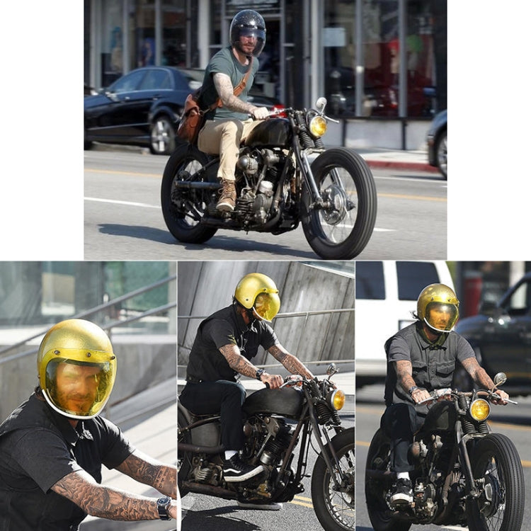 Soman Motorcycle Bubble Visor Open Face Helmet Visor Helmet Windshield Shield with Transparent Frame(Colour) - Helmets by SOMAN | Online Shopping UK | buy2fix