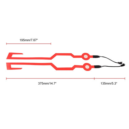 MB-MHL002 Motorcycle Modification Accessories Universal Pasteable Helmet Light Strip(Red) - Ornamental Parts by buy2fix | Online Shopping UK | buy2fix