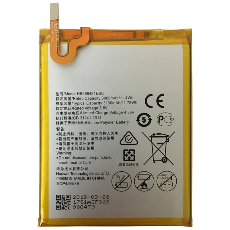 HB396481EBC Li-ion Polymer Battery for Huawei Ascend G7 Plus / Honor 5X / G8 / G8X / RIO L03-UL00TL00AL00 - For Huawei by buy2fix | Online Shopping UK | buy2fix