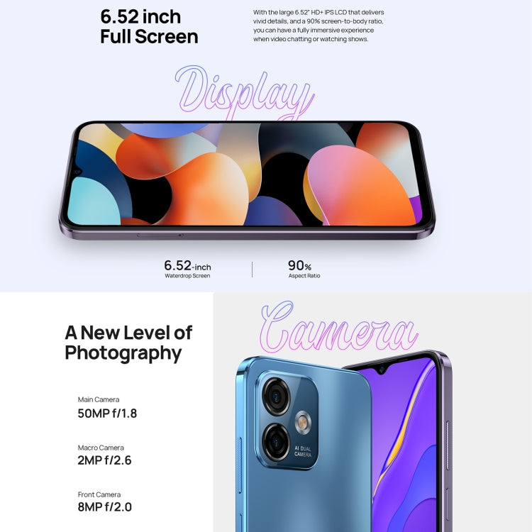 [HK Warehouse] Ulefone Note 16 Pro, 8GB+128GB, Dual Back Cameras, Face ID & Side Fingerprint Identification, 4400mAh Battery, 6.52 inch Android 13 Unisoc T606 OctaCore up to 1.6GHz, Network: 4G, Dual SIM, OTG(Black) - Ulefone by Ulefone | Online Shopping UK | buy2fix