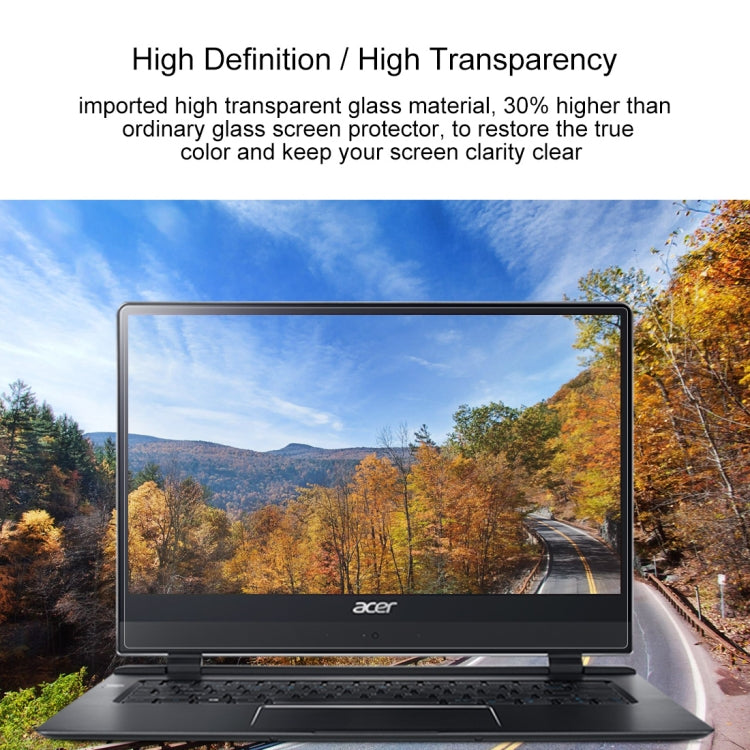 Laptop Screen HD Tempered Glass Protective Film for Acer Swift 7 Laptop - SF714-51T-M9H0 14 inch -  by buy2fix | Online Shopping UK | buy2fix