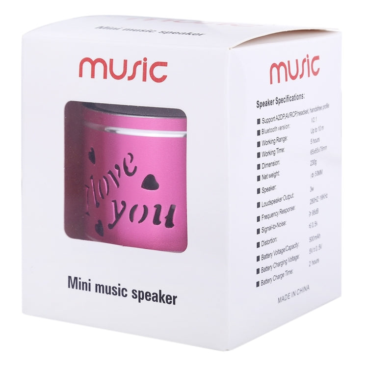 A9L Mini Portable Bluetooth Stereo Speaker with RGB LED Light, Built-in MIC, Support Hands-free Calls & TF Card & AUX(Magenta) - Mini Speaker by buy2fix | Online Shopping UK | buy2fix