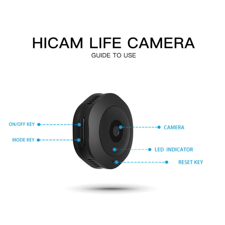 H6 Mini HD 1280 x 720P 120 Degree Wide Angle Wearable Smart Wireless WiFi Surveillance Camera, Support Infrared Night Vision & Motion Detection Recording & 15-25m Local Monitoring & Loop Recording & 64GB Micro SD (TF) Card(Black) - Security by buy2fix | Online Shopping UK | buy2fix