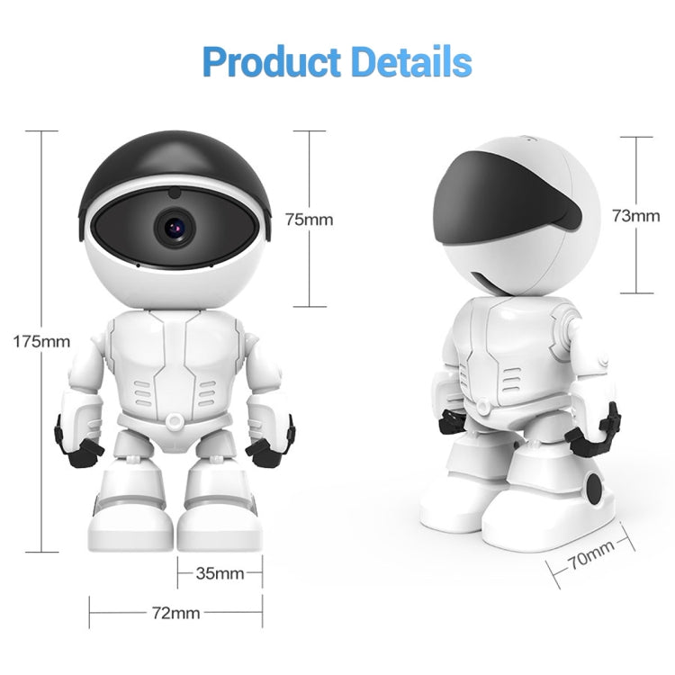 ESCAM PT205 HD 1080P Robot WiFi IP Camera, Support Motion Detection / Night Vision, IR Distance: 10m, US Plug - Security by ESCAM | Online Shopping UK | buy2fix