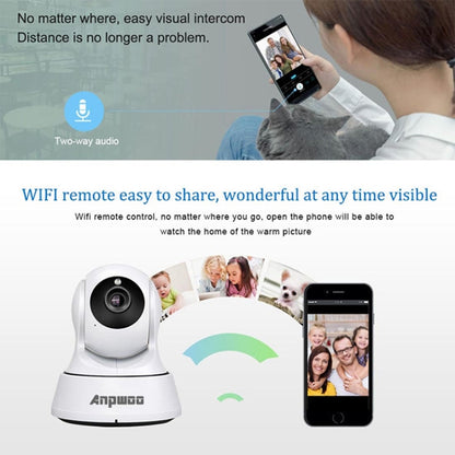 Anpwoo-YT002W 100W 3.6mm Lens Wide Angle 720P Smart WIFI Monitor Camera , Support Night Vision & TF Card Expansion Storage - Dome Camera by Anpwoo | Online Shopping UK | buy2fix