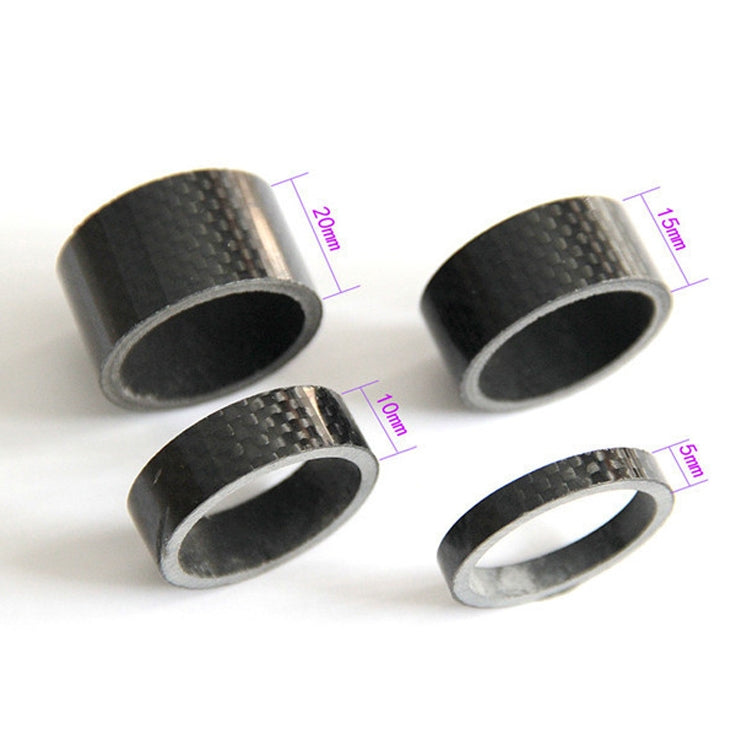 Bicycle Front Fork Headset Carbon Fiber Gasket Stem Wrist Backing Ring 3K Carbon Fiber 5 / 10 / 15 / 20mm - Outdoor & Sports by buy2fix | Online Shopping UK | buy2fix