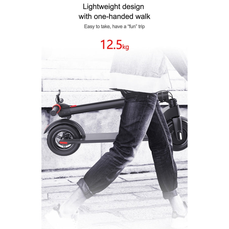 [EU Warehouse] X7 Outdoor Waterproof Foldable Off-road Scooter with 10 inch Vacuum Tires & LCD Display & LED Lights & 6.4AH Lithium Battery, Load-bearing: 20-100kg (Black) - Electric Scooters by buy2fix | Online Shopping UK | buy2fix