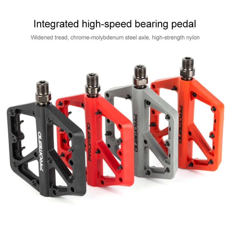 PROMEND PD-M42 1 Pair Mountain Bicycle Nylon High-speed Bearing Pedals(Red) - Pedals by PROMEND | Online Shopping UK | buy2fix