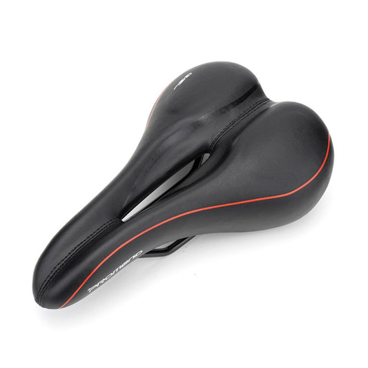 PROMEND SD-565 Hollow Breathable Silicone Bicycle Saddle (Black Red) - Outdoor & Sports by PROMEND | Online Shopping UK | buy2fix