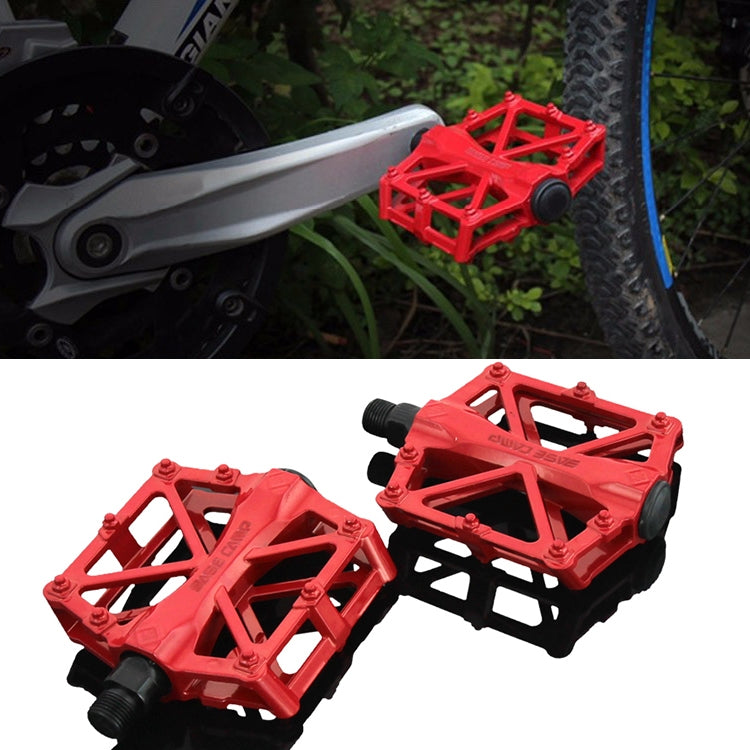 BaseCamp BC-671 Aluminum Alloy Pedal Non-slip Comfortable Bicycle Pedal (Red) - Outdoor & Sports by buy2fix | Online Shopping UK | buy2fix