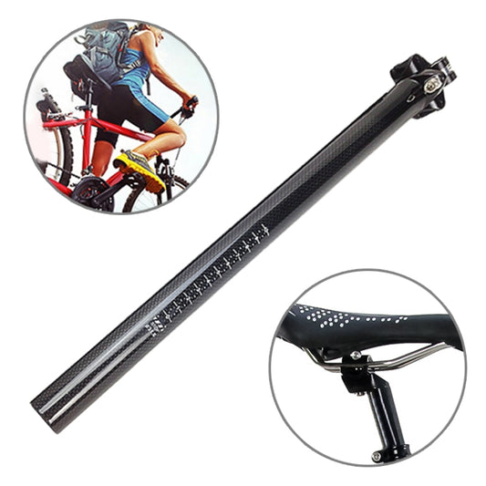 TOSEEK 3K Carbon Fiber Mountain Bike Road Bike Bicycle Seat Tube Seatpost Seat Fitting Seat Pole Bicycle Fittings, Size: 31.6x350mm - Outdoor & Sports by TOSEEK | Online Shopping UK | buy2fix