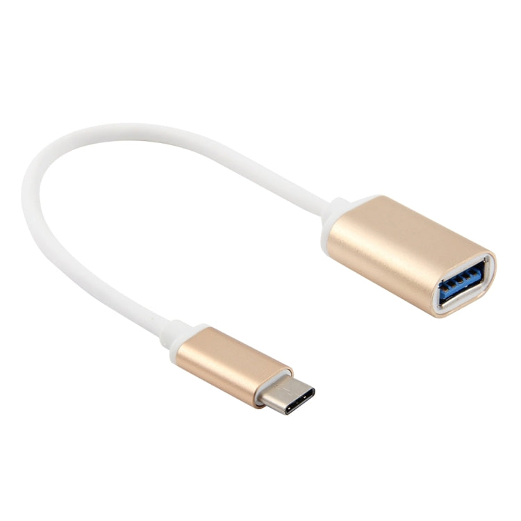 20cm Metal Head USB 3.1 Type-c Male to USB 3.0 Female Adapter Cable(Gold) - USB-C & Type-C Cable by buy2fix | Online Shopping UK | buy2fix