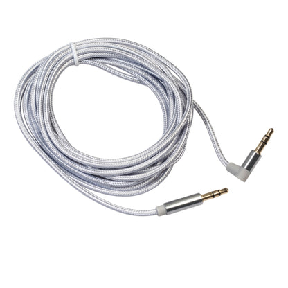 AV01 3.5mm Male to Male Elbow Audio Cable, Length: 3m (Silver Grey) - Aux Cable by buy2fix | Online Shopping UK | buy2fix