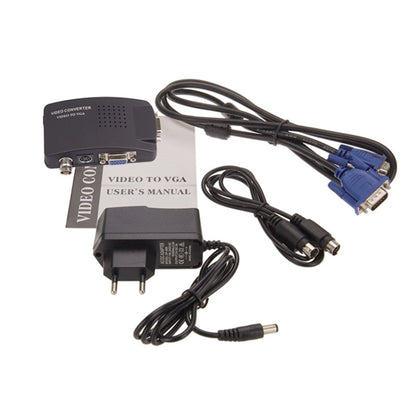 HOWEI HW-2404 BNC / S-Video to VGA Video Converter(Black) - Video Converter by buy2fix | Online Shopping UK | buy2fix