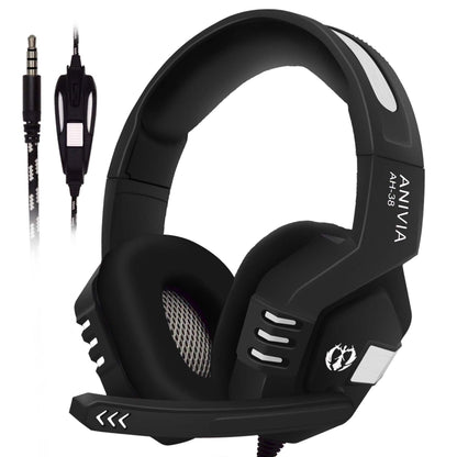 SADES AH-38 3.5mm Plug Wire-controlled E-sports Gaming Headset with Retractable Microphone, Cable Length: 2m(Black Silver) - Multimedia Headset by SADES | Online Shopping UK | buy2fix