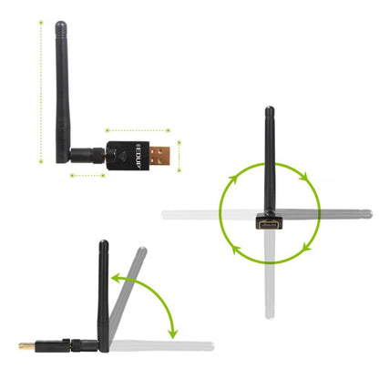 EDUP EP-DB1607 600Mbps 2.4GHz & 5GHz Dual Band Wireless Wifi USB 2.0 Ethernet Adapter Network Card - USB Network Adapter by EDUP | Online Shopping UK | buy2fix