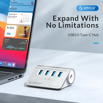 ORICO M3UT3 3-port USB 3.2 HUB with Card Reader (Silver) - USB 3.0 HUB by ORICO | Online Shopping UK | buy2fix