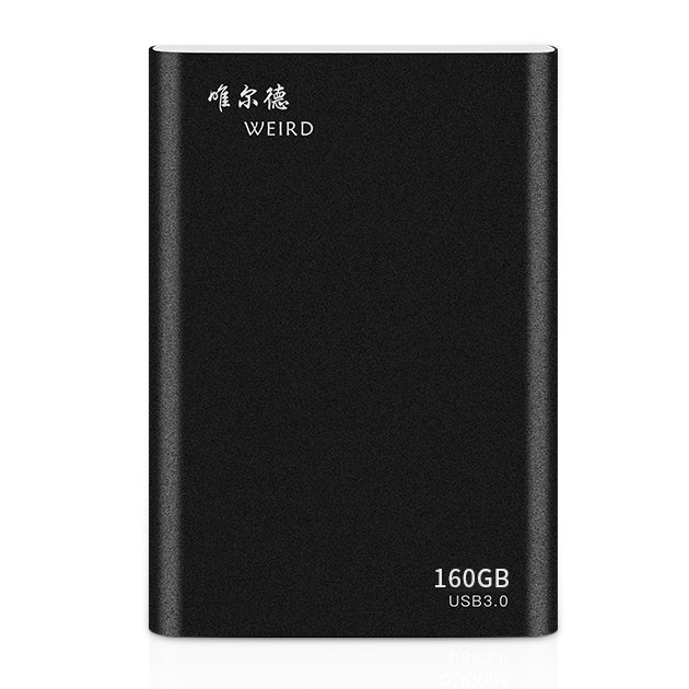 WEIRD 160GB 2.5 inch USB 3.0 High-speed Transmission Metal Shell Ultra-thin Light Mobile Hard Disk Drive(Black) - Computer & Networking by buy2fix | Online Shopping UK | buy2fix