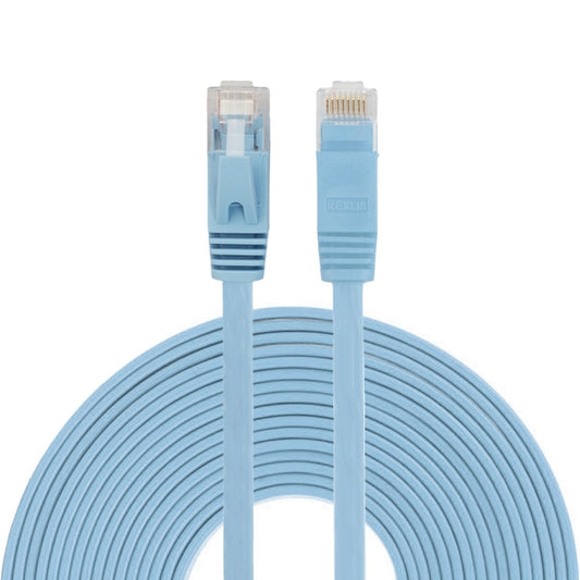 10m CAT6 Ultra-thin Flat Ethernet Network LAN Cable, Patch Lead RJ45 (Blue) - Lan Cable and Tools by buy2fix | Online Shopping UK | buy2fix