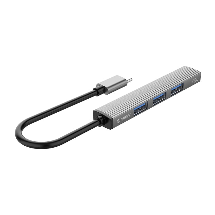 ORICO-AH-13-GY-BP USB 3.0 x 1 + USB 2.0 x 3 to USB-C / Type-C HUB Adapter - Computer & Networking by ORICO | Online Shopping UK | buy2fix