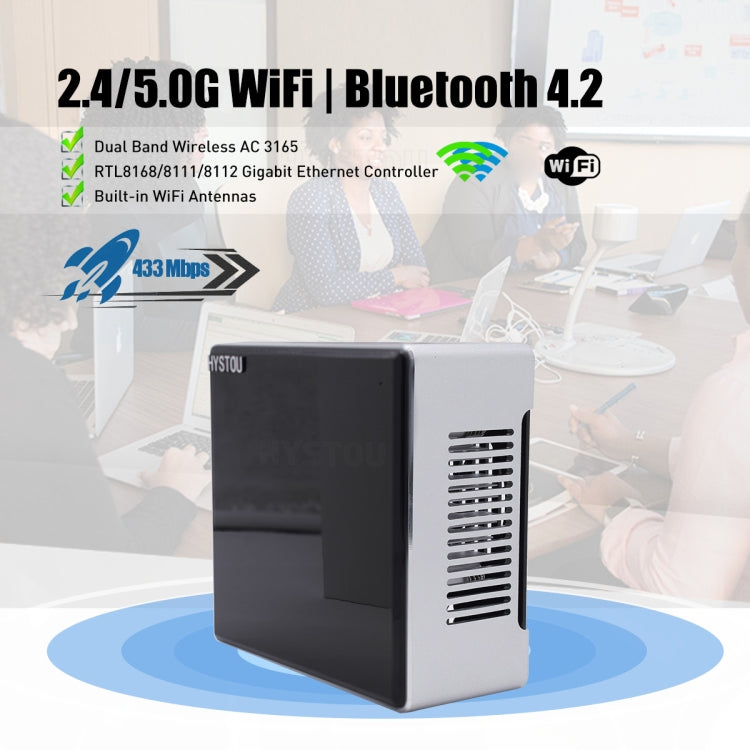 HYSTOU M5 Windows 7/8/10 / WES7/10/Linux System Mini PC, Intel Core i7-1065G7 Quad Core 8 Threads up to 3.9GHz, 32GB RAM+1TB SSD+1TB HDD, UK Plug - Windows Mini PCs by buy2fix | Online Shopping UK | buy2fix