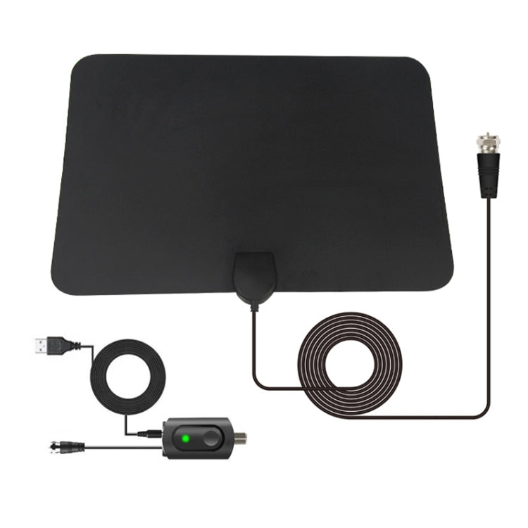 AN-1003 5dBi/25dBi Indoor HDTV Antenna, VHF170-230/UHF470-862MHz(Black) - Consumer Electronics by buy2fix | Online Shopping UK | buy2fix