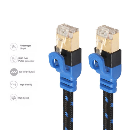 REXLIS CAT7-2 Gold-plated CAT7 Flat Ethernet 10 Gigabit Two-color Braided Network LAN Cable for Modem Router LAN Network, with Shielded RJ45 Connectors, Length: 0.5m - Lan Cable and Tools by REXLIS | Online Shopping UK | buy2fix