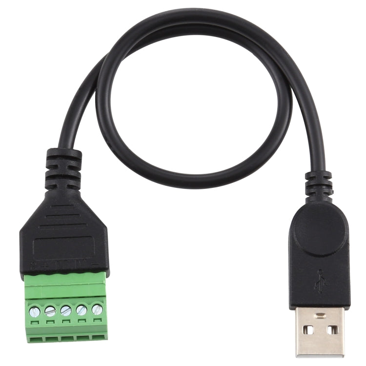 USB Male to 5 Pin Pluggable Terminals Solder-free USB Connector Solderless Connection Adapter Cable, Length: 30cm - USB Cable by buy2fix | Online Shopping UK | buy2fix