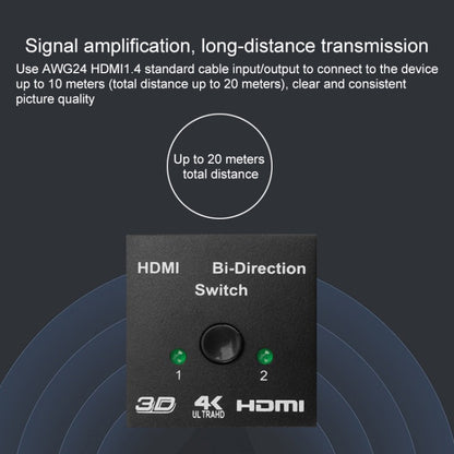 4K HD Video Smart Two-way HDMI Switcher - Switch by buy2fix | Online Shopping UK | buy2fix