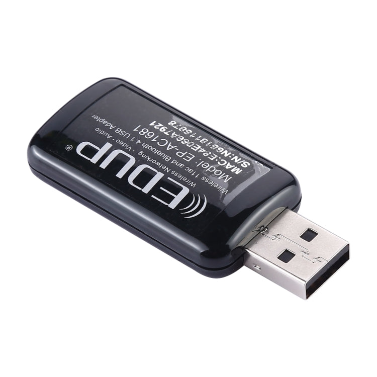 EDUP EP-AC1681 2 in 1 AC1200Mbps 2.4GHz & 5.8GHz Dual Band USB WiFi Adapter External Network Card with Bluetooth 4.1 Function - USB Network Adapter by EDUP | Online Shopping UK | buy2fix