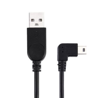 90 Degree Angle Left Mini USB to USB Data / Charging Cable, Length: 28cm - USB Cable by buy2fix | Online Shopping UK | buy2fix