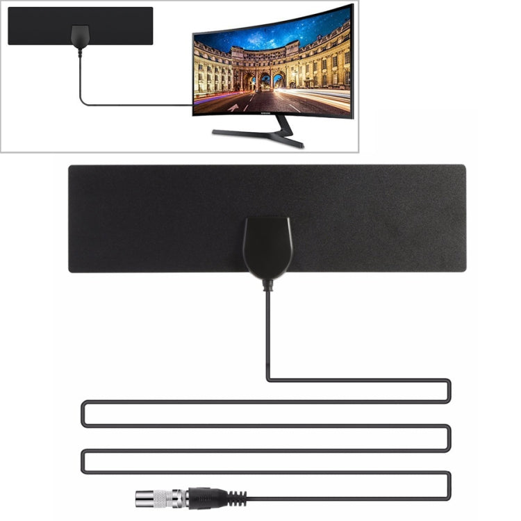 25 Miles Range 28dBi High Gain Amplified Digital HDTV Indoor Outdoor TV Antenna with 3.7m Coaxial Cable & IEC Adapter - DVB-T & Simulation Antenna by buy2fix | Online Shopping UK | buy2fix