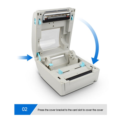 POS-9210 110mm USB POS Receipt Thermal Printer Express Delivery Barcode Label Printer, US Plug(White) - Printer by buy2fix | Online Shopping UK | buy2fix