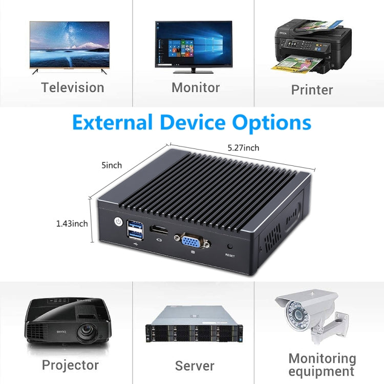 K660G4 Windows and Linux System Mini PC, Intel Celeron Processor N2840 Quad-Core 2M Cache,1.83GHz, up to 2.25GHz, 2GB RAM + 32GB SSD - Windows Mini PCs by buy2fix | Online Shopping UK | buy2fix