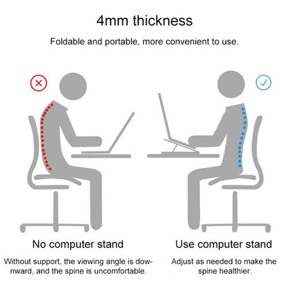 Portable Adjustable Laptop Stand Desktop Lifting Height Increase Rack Folding Heat Dissipation Holder, Style: Fan - Computer & Networking by buy2fix | Online Shopping UK | buy2fix