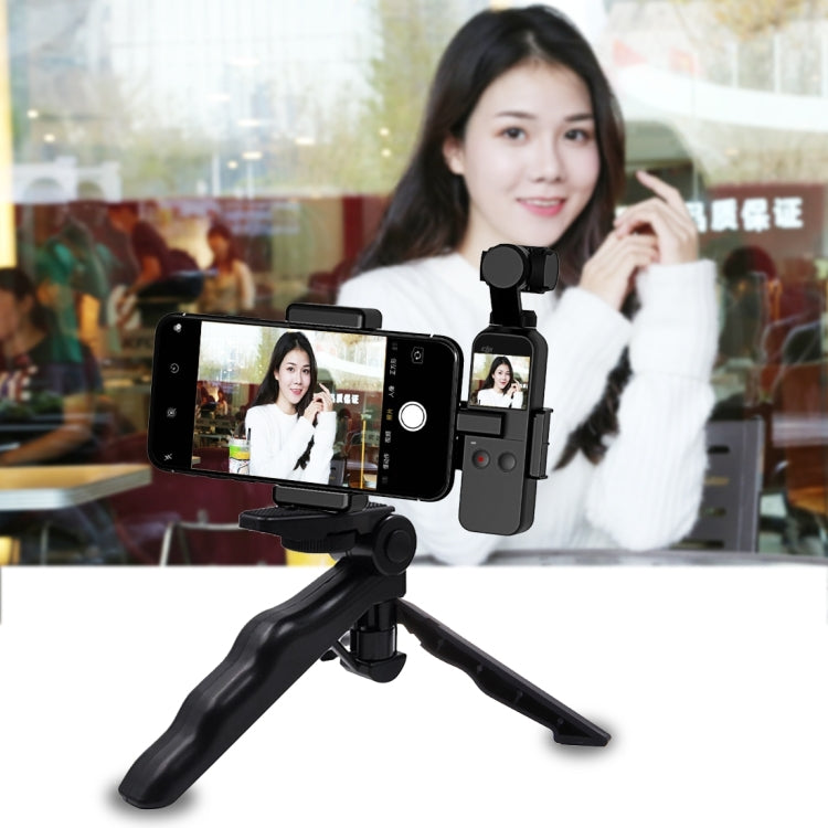 PULUZ Smartphone Fixing Clamp 1/4 inch Holder Mount Bracket + Grip Folding Tripod Mount Kits for DJI OSMO Pocket / Pocket 2 - DJI & GoPro Accessories by PULUZ | Online Shopping UK | buy2fix