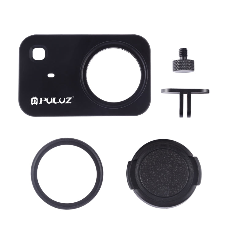 PULUZ Housing Shell CNC Aluminum Alloy Protective Cage with 37mm UV Filter Lens for Xiaomi Mijia Small Camera (Black) - DJI & GoPro Accessories by PULUZ | Online Shopping UK | buy2fix