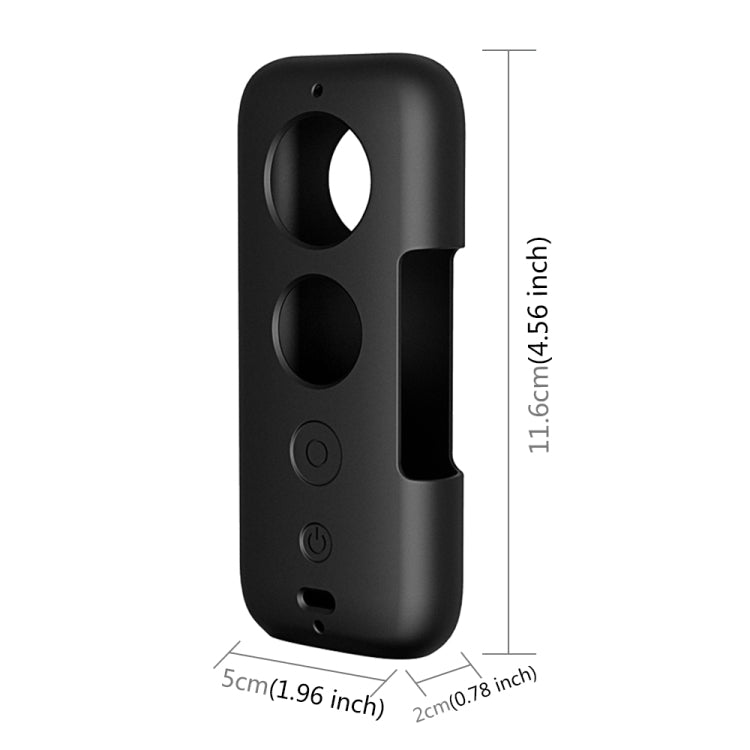 PULUZ Silicone Protective Case with Lens Cover for Insta360 ONE X(Black) - DJI & GoPro Accessories by PULUZ | Online Shopping UK | buy2fix